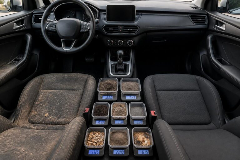 découvrez combien de saleté est réellement éliminée lors du nettoyage d'un intérieur de voiture avec des photos et des chiffres réels pour tout comprendre.